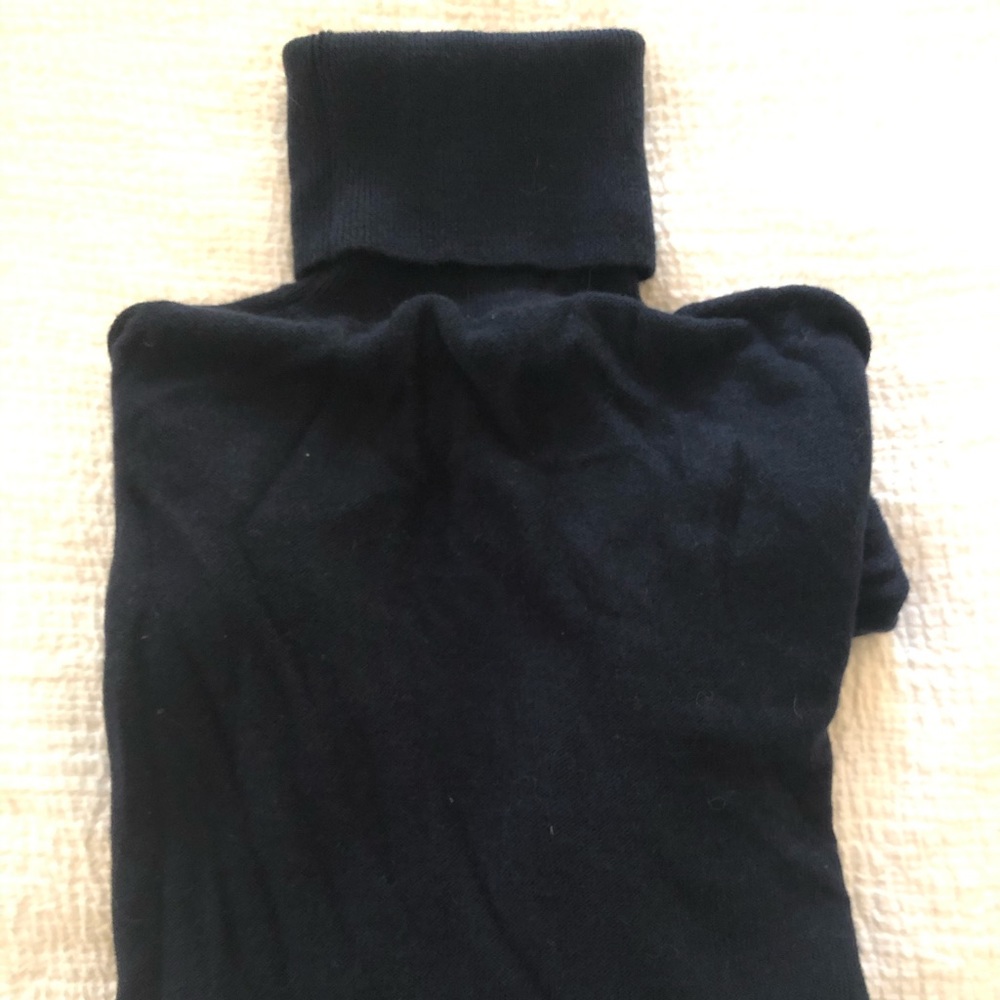 Navy blue turtle neck